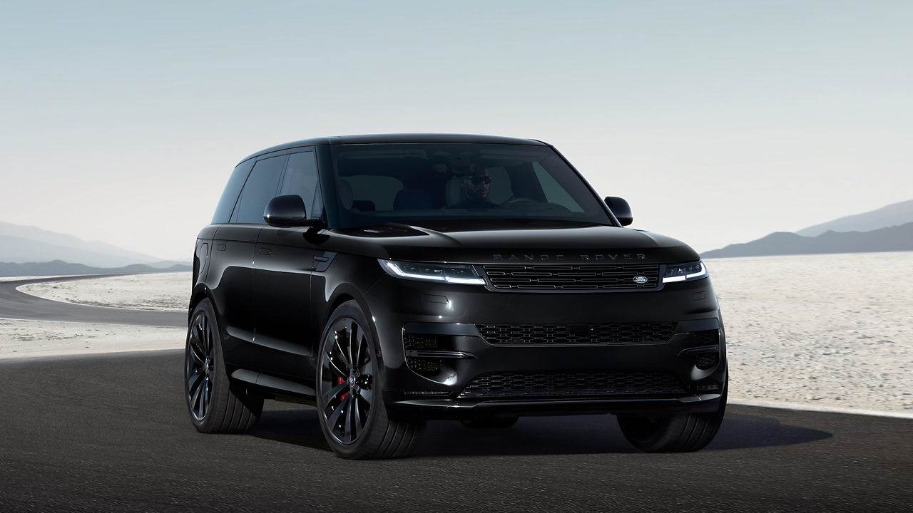 Range Rover Sport Santorini Black on road